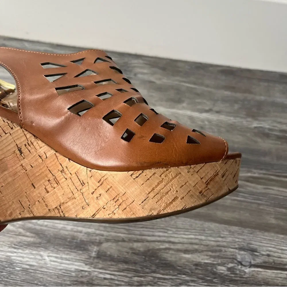 Franco Sarto Chic Sassy Laser Cutout Wedge Sandals